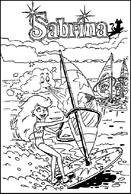 Coloring page: Sailboard / Windsurfing (Transportation) #144058 - Free Printable Coloring Pages