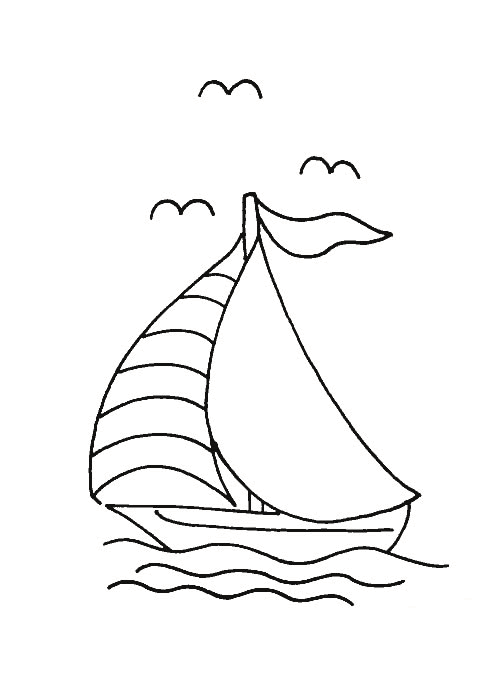 Coloring page: Sailboat (Transportation) #143554 - Free Printable Coloring Pages