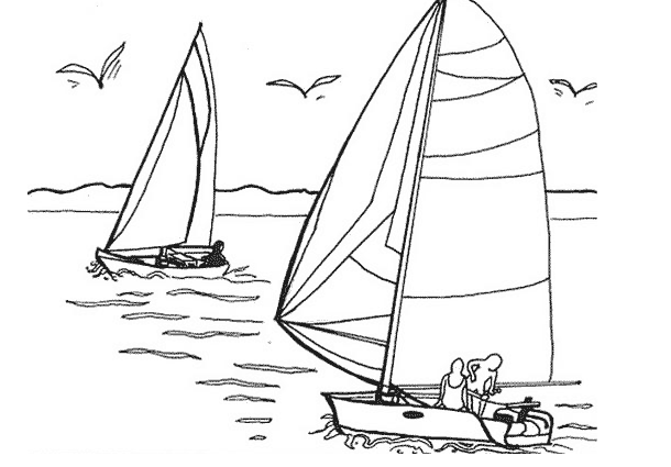 Coloring page: Sailboat (Transportation) #143555 - Free Printable Coloring Pages