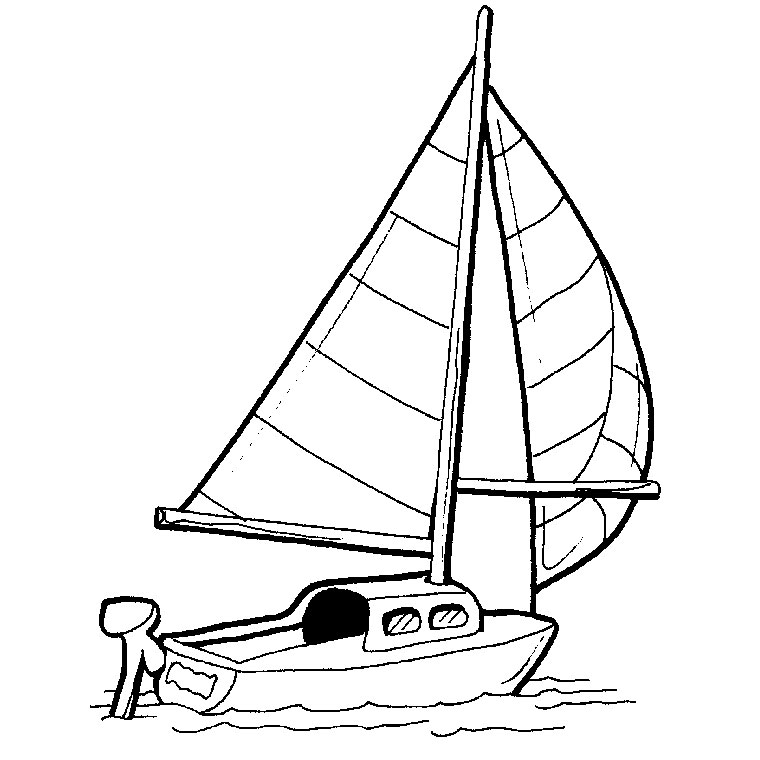 Coloring page: Sailboat (Transportation) #143569 - Free Printable Coloring Pages