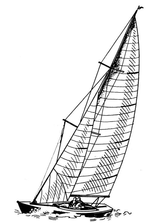 Coloring page: Sailboat (Transportation) #143573 - Free Printable Coloring Pages