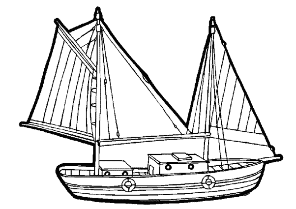 Coloring page: Sailboat (Transportation) #143585 - Free Printable Coloring Pages