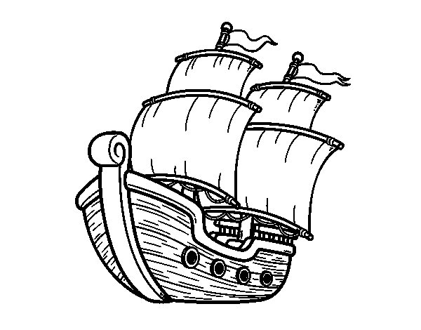 Drawing Sailboat #143590 (Transportation) – Printable coloring pages