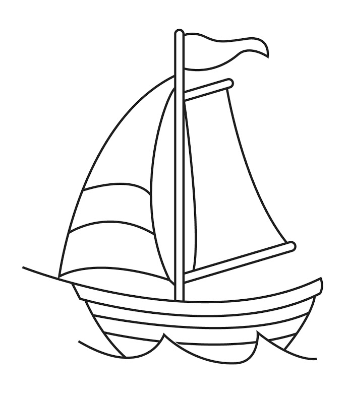 Printable Sailboat Coloring Pages
