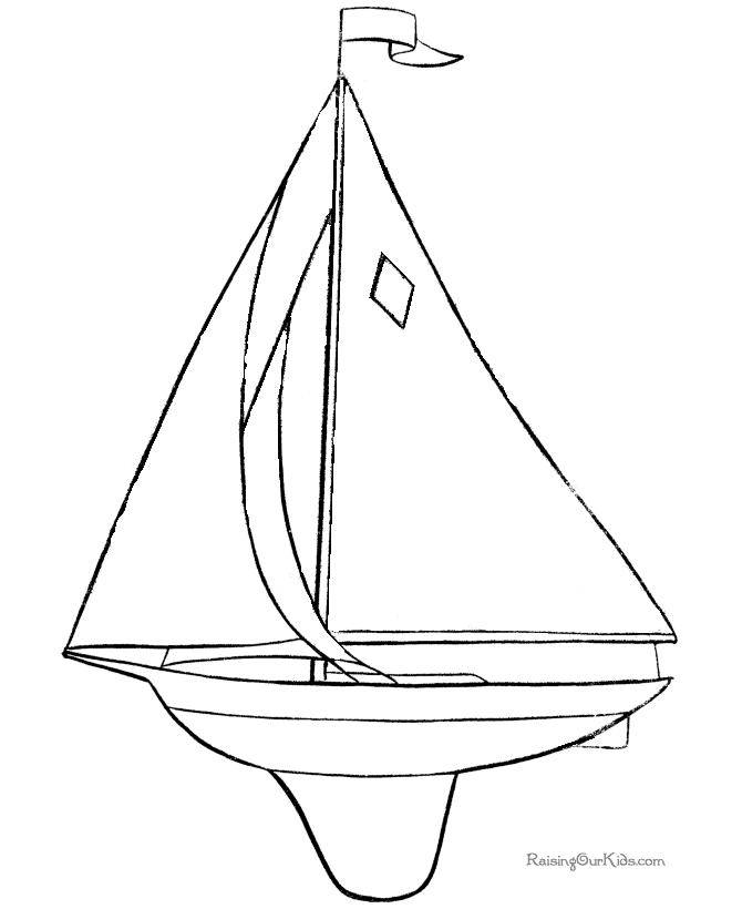 Coloring page: Sailboat (Transportation) #143604 - Free Printable Coloring Pages