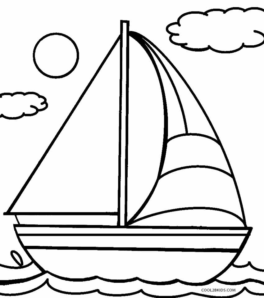 Coloring page: Sailboat (Transportation) #143609 - Free Printable Coloring Pages