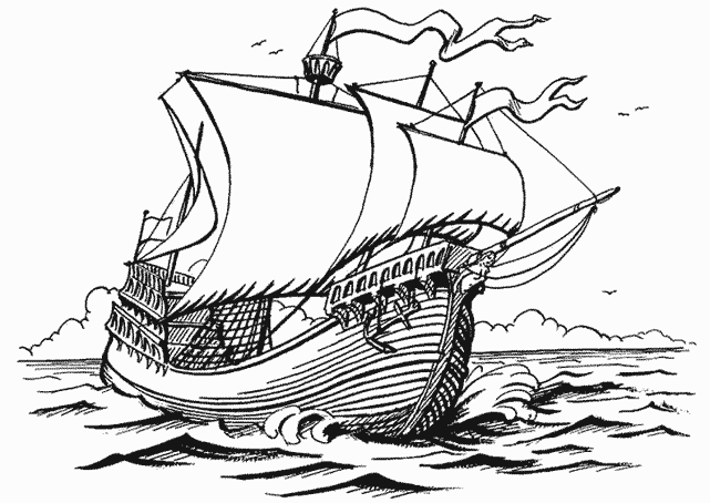 Coloring page: Sailboat (Transportation) #143622 - Free Printable Coloring Pages