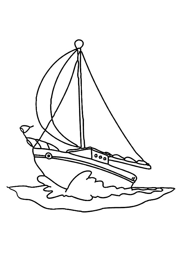 Coloring page: Sailboat (Transportation) #143627 - Free Printable Coloring Pages