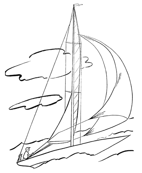 Coloring page: Sailboat (Transportation) #143628 - Free Printable Coloring Pages