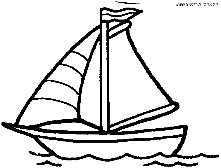 Coloring page: Sailboat (Transportation) #143641 - Free Printable Coloring Pages