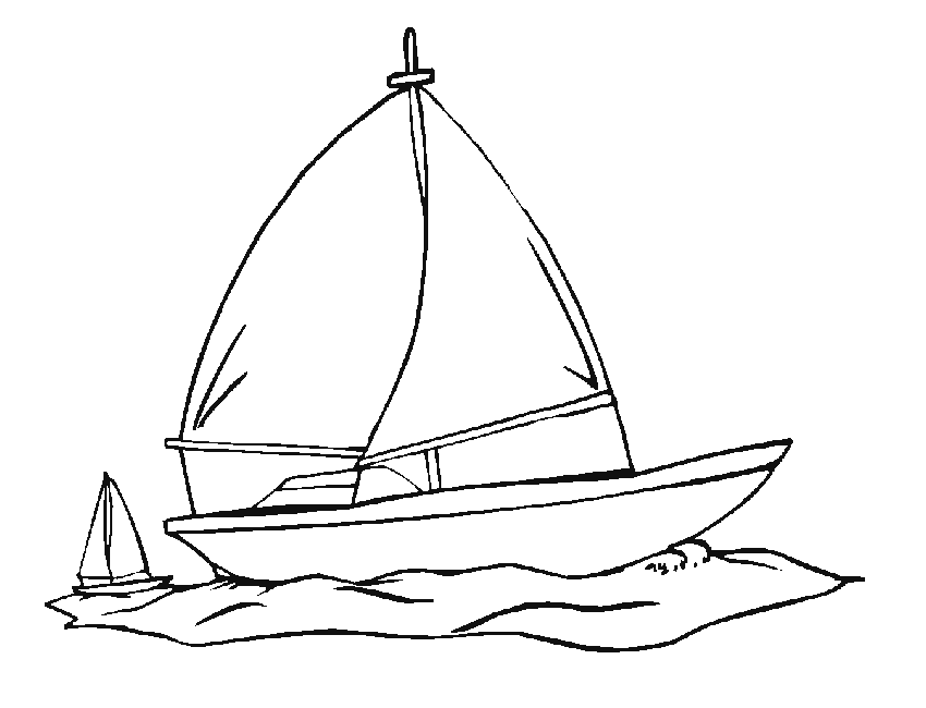Coloring page: Sailboat (Transportation) #143644 - Free Printable Coloring Pages