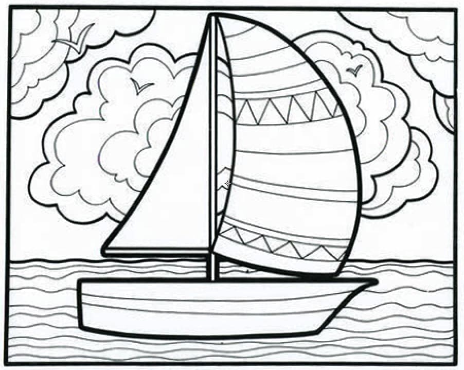 Free printable Sailboat coloring page #205056 from Transportation collection