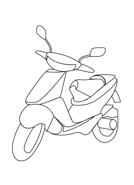 Coloring page: Scooter (Transportation) #139531 - Free Printable Coloring Pages
