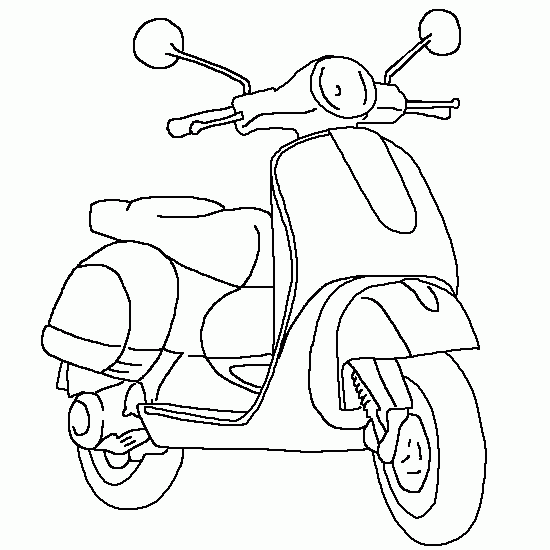 Coloring page: Scooter (Transportation) #139533 - Free Printable Coloring Pages