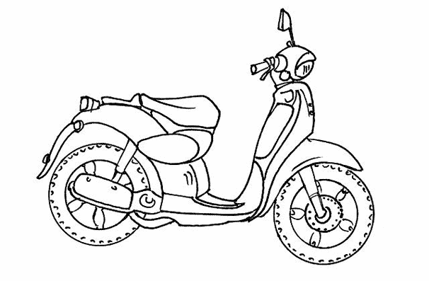 Coloring page: Scooter (Transportation) #139537 - Free Printable Coloring Pages