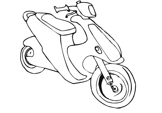 Coloring page: Scooter (Transportation) #139539 - Free Printable Coloring Pages