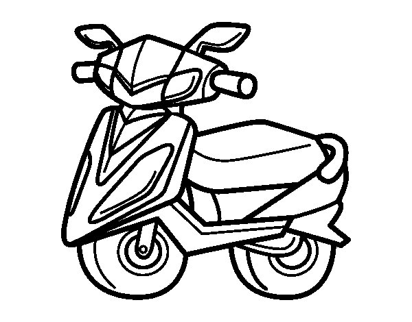 Coloring page: Scooter (Transportation) #139541 - Free Printable Coloring Pages