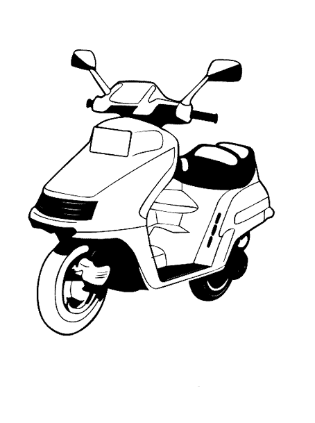 Coloring page: Scooter (Transportation) #139544 - Free Printable Coloring Pages