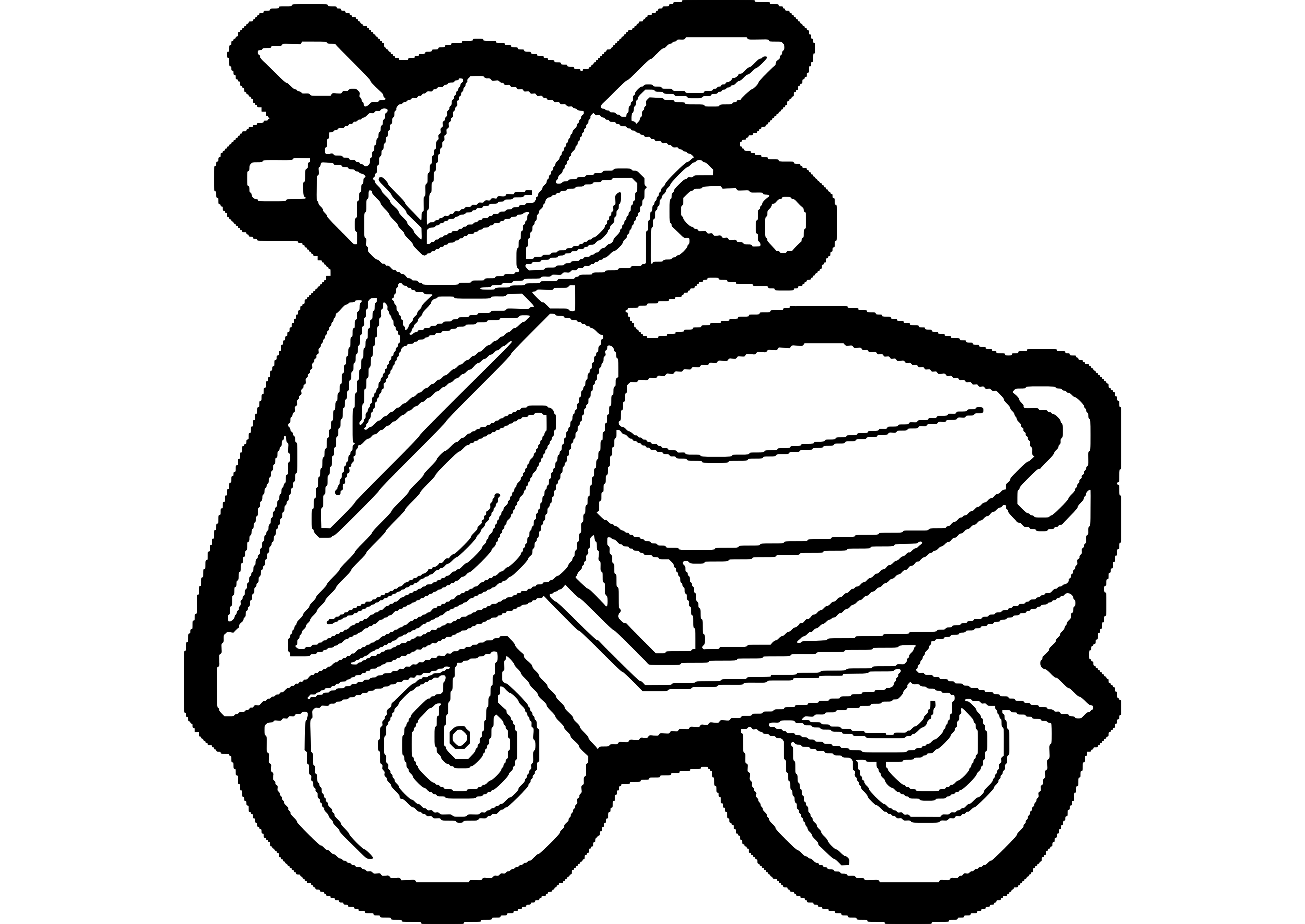 Coloring page: Scooter (Transportation) #139550 - Free Printable Coloring Pages
