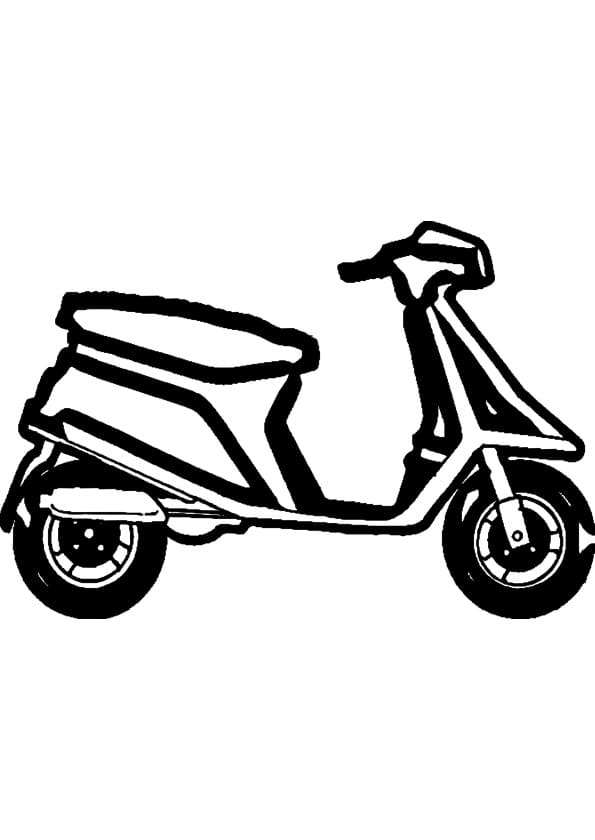 Free printable Scooter coloring page #207558 from Transportation collection Free printable Scooter coloring page #207558 from Transportation collection