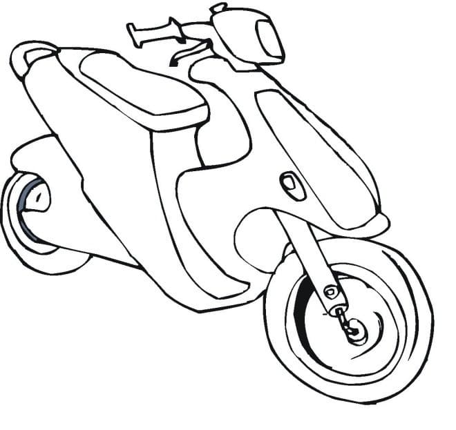Free printable Scooter coloring page #207562 from Transportation collection Free printable Scooter coloring page #207562 from Transportation collection