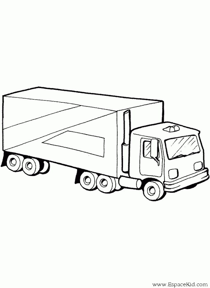 Coloring page: Semi-trailer (Transportation) #146721 - Free Printable Coloring Pages