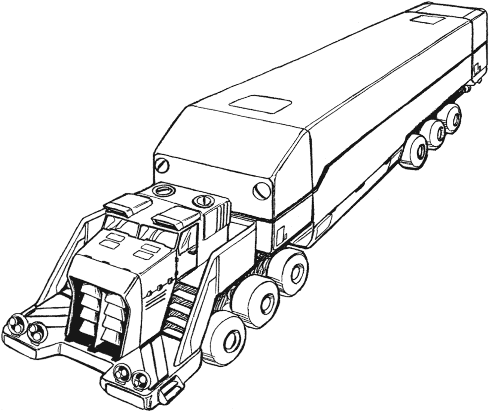Coloring page: Semi-trailer (Transportation) #146722 - Free Printable Coloring Pages