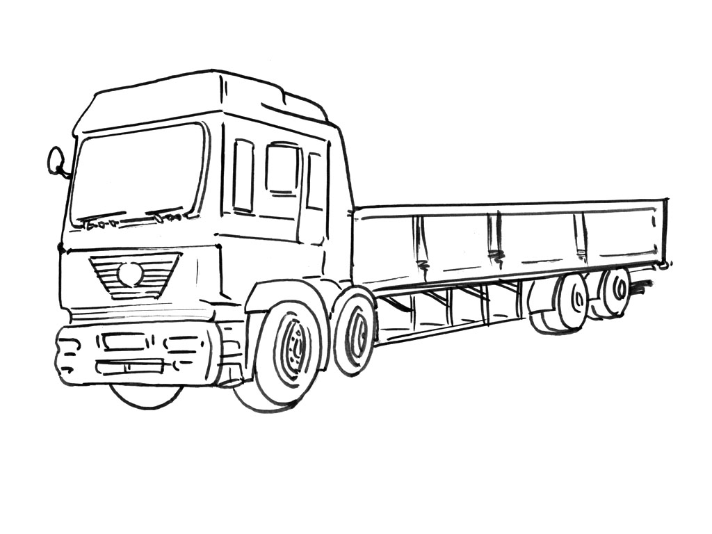 Coloring page: Semi-trailer (Transportation) #146765 - Free Printable Coloring Pages
