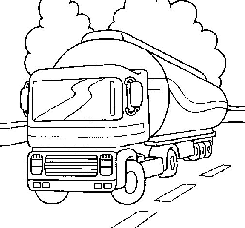 Coloring page: Semi-trailer (Transportation) #146808 - Free Printable Coloring Pages