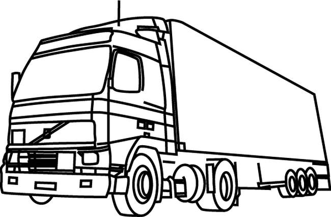 Coloring page: Semi-trailer (Transportation) #146836 - Free Printable Coloring Pages