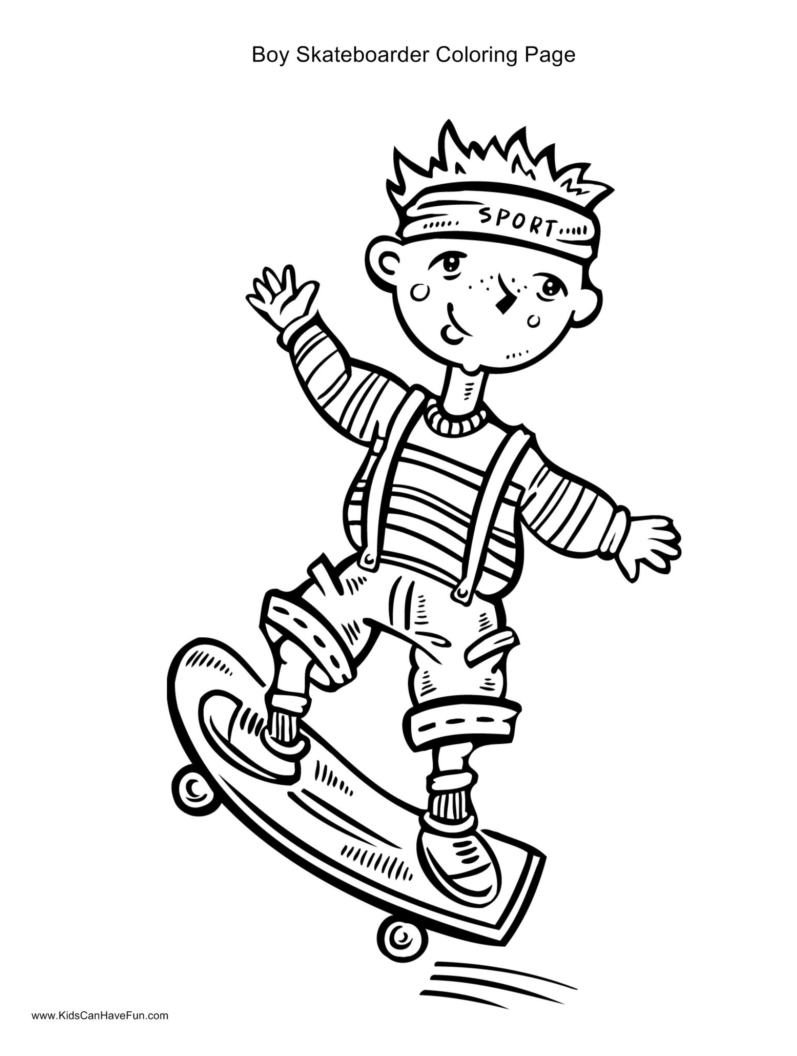 Skateboard #13 (Transportation) – Printable coloring pages