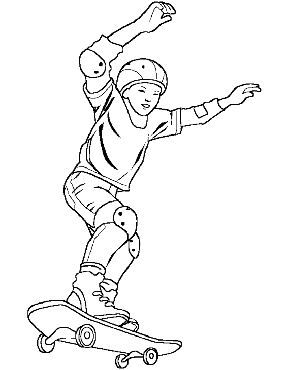 Coloring Page Skateboard Transportation Printable Coloring Pages