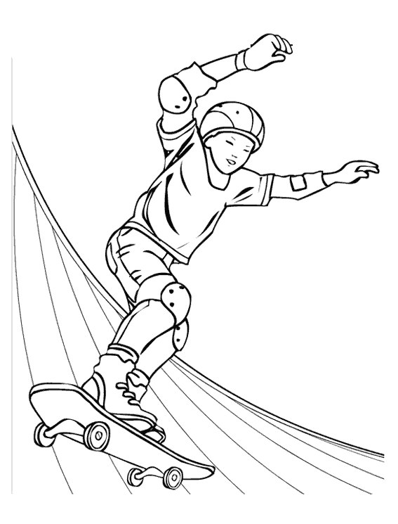 Coloring page: Skateboard (Transportation) #139301 - Free Printable Coloring Pages