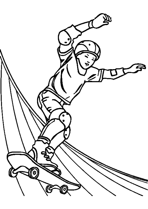 Coloring page: Skateboard (Transportation) #139314 - Free Printable Coloring Pages