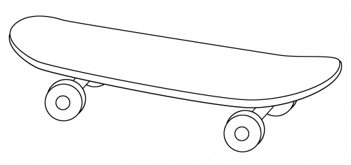 Drawings Skateboard (Transportation) – Printable coloring pages