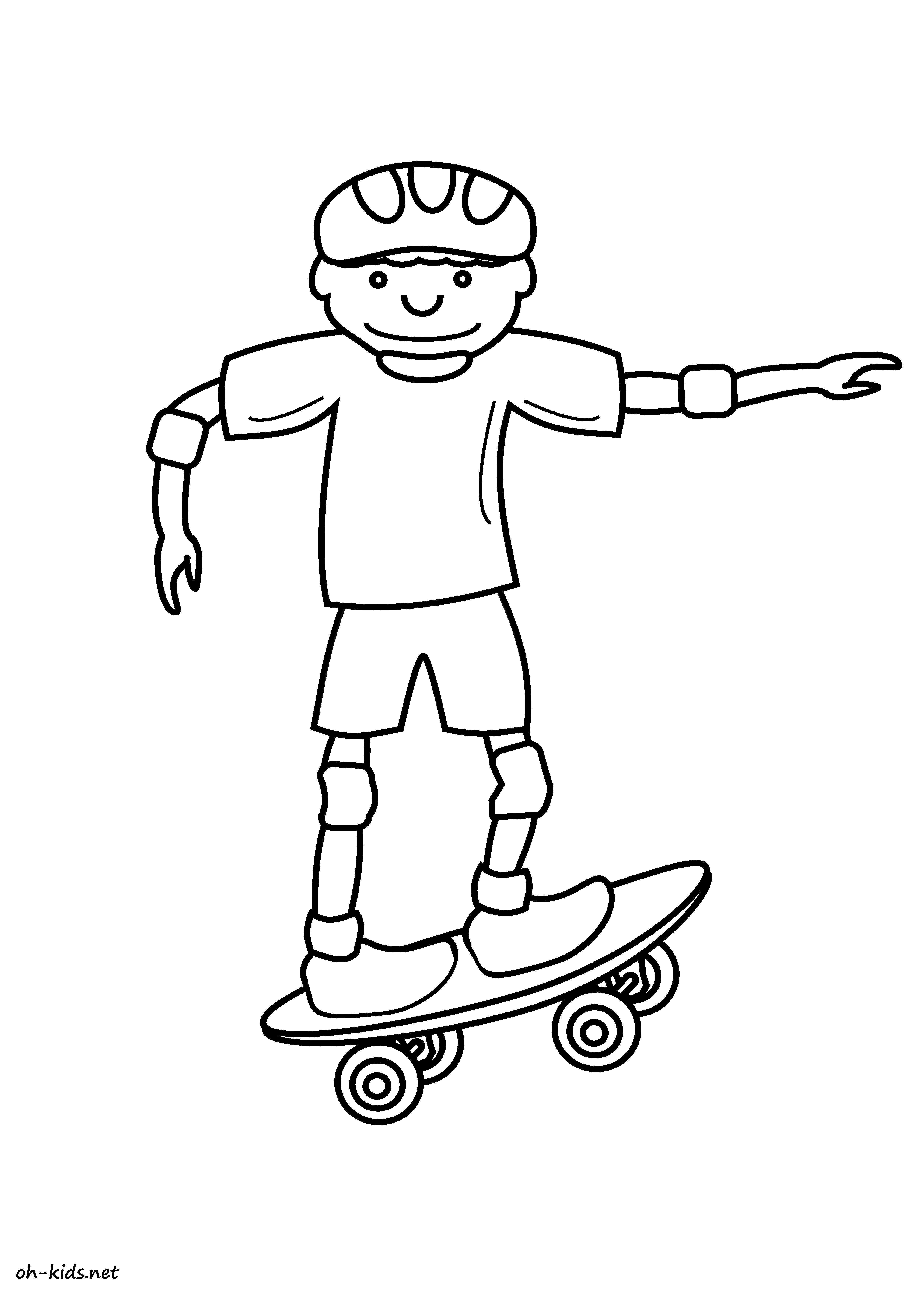 Skateboarder Coloring Page