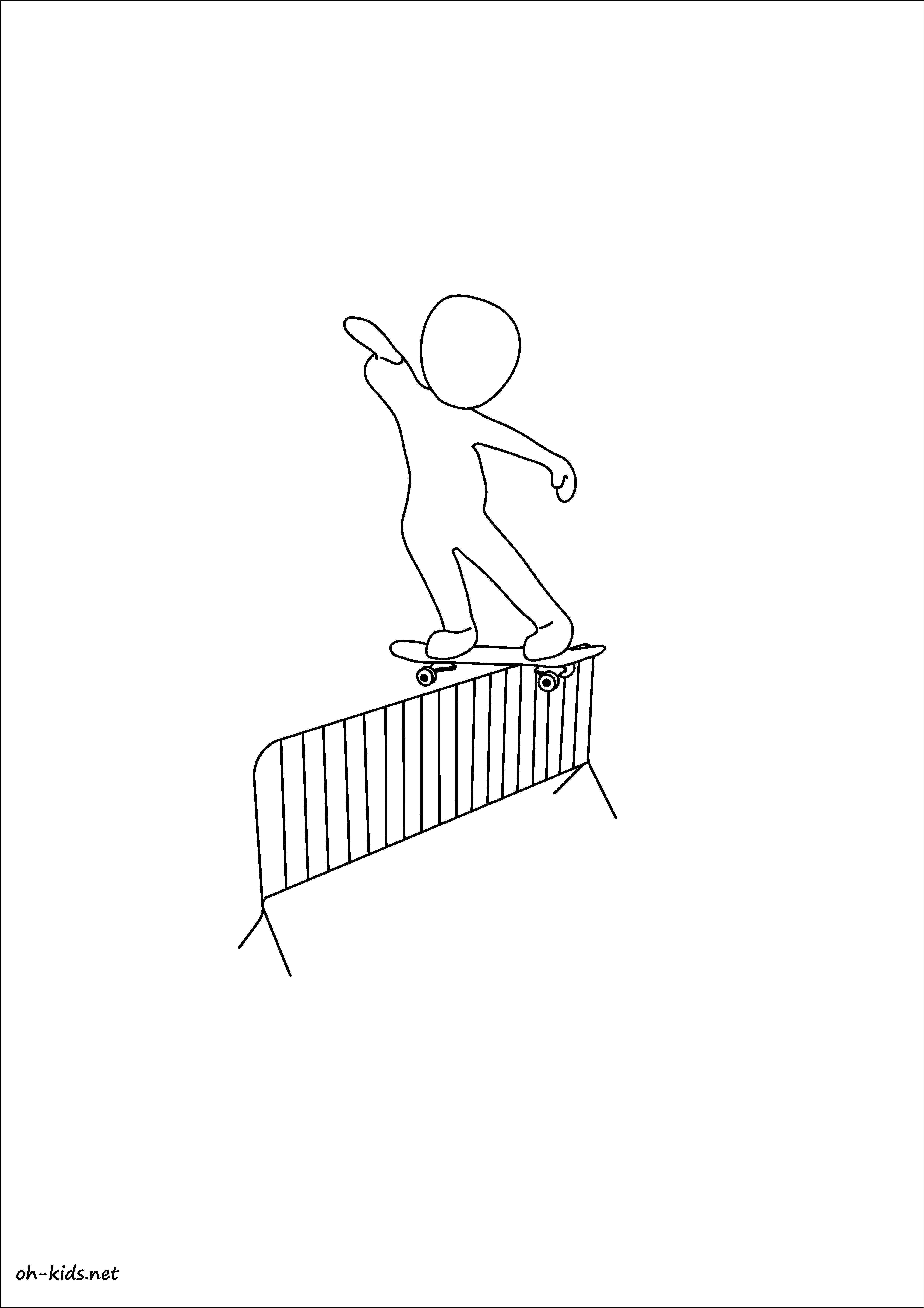 Coloring page: Skateboard (Transportation) #139348 - Free Printable Coloring Pages