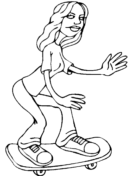 Coloring page: Skateboard (Transportation) #139354 - Free Printable Coloring Pages