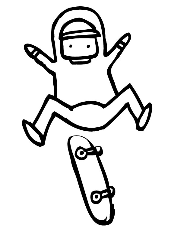 Coloring page: Skateboard (Transportation) #139360 - Free Printable Coloring Pages