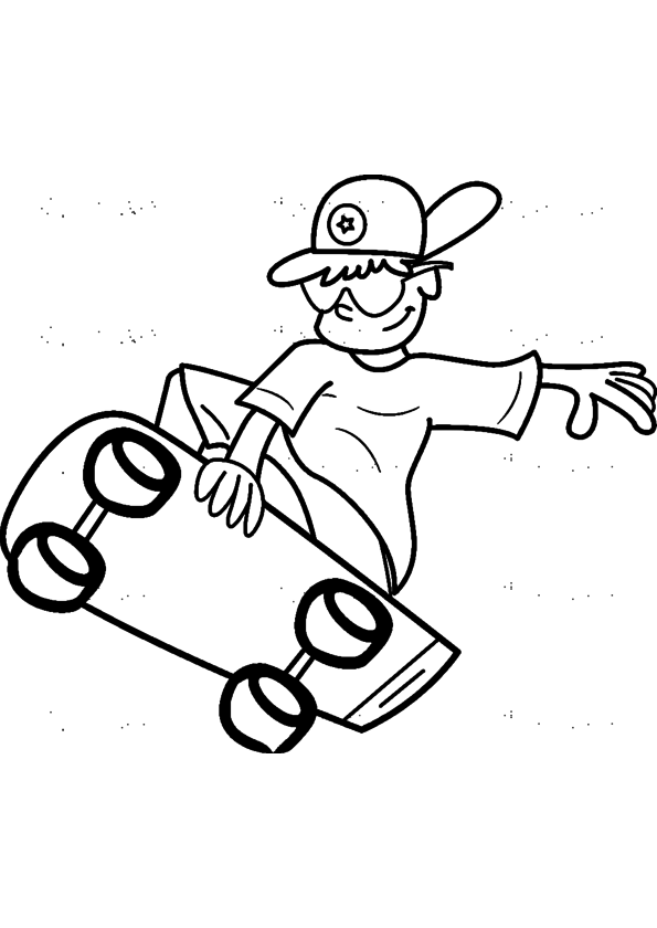 Coloring page: Skateboard (Transportation) #139366 - Free Printable Coloring Pages