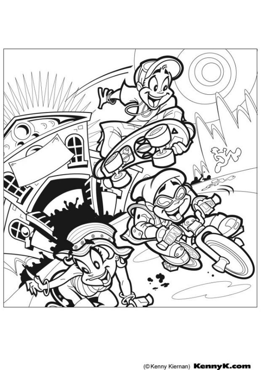 Coloring page: Skateboard (Transportation) #139368 - Free Printable Coloring Pages