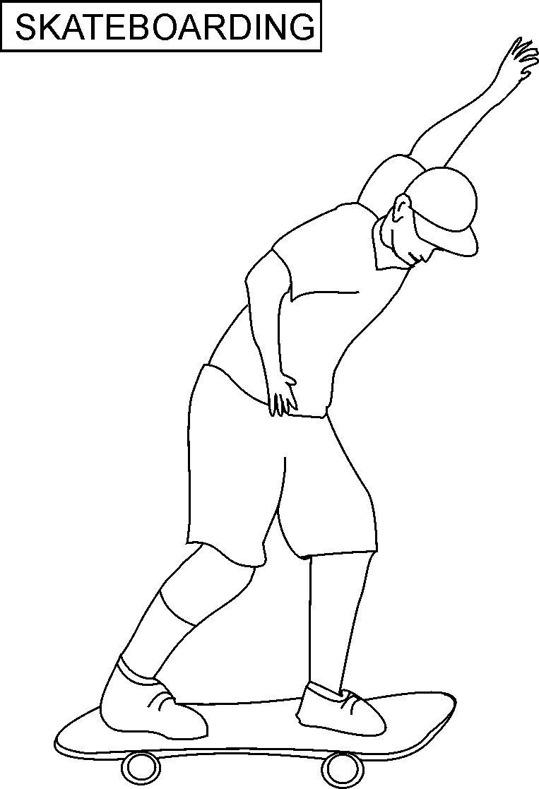 Coloring page: Skateboard (Transportation) #139371 - Free Printable Coloring Pages