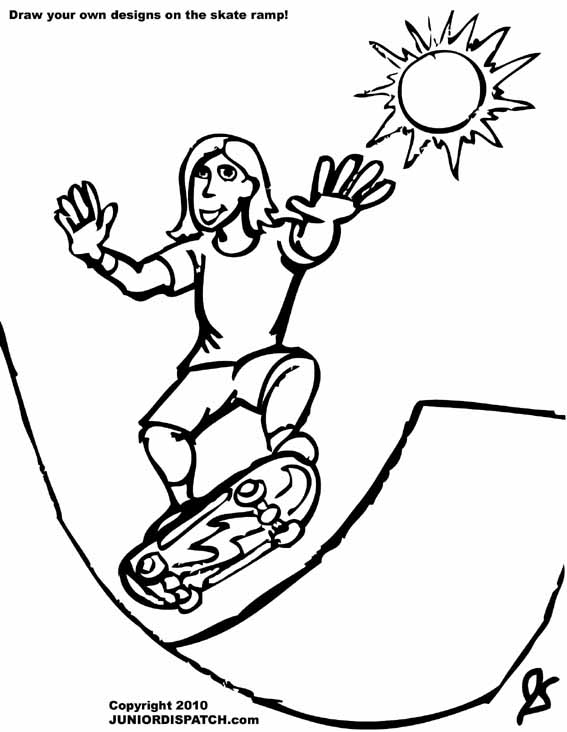 Coloring page: Skateboard (Transportation) #139379 - Free Printable Coloring Pages