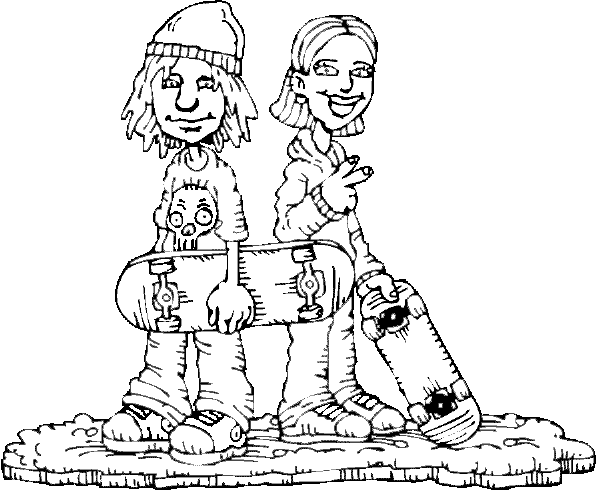 Coloring page: Skateboard (Transportation) #139391 - Free Printable Coloring Pages