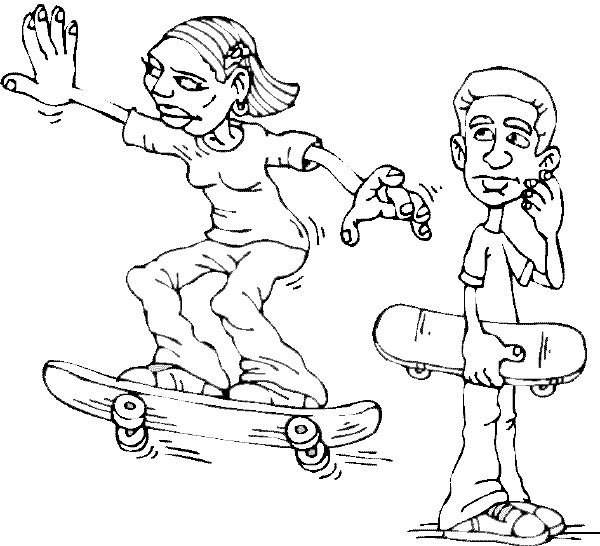 Coloring page: Skateboard (Transportation) #139399 - Free Printable Coloring Pages