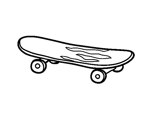 Coloring page: Skateboard (Transportation) #139410 - Free Printable Coloring Pages