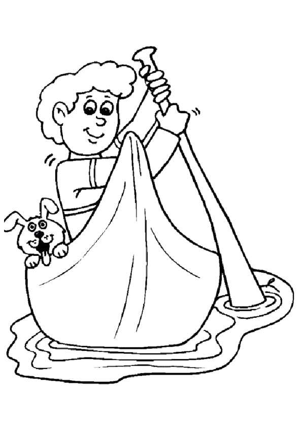 Coloring page: Small boat / Canoe (Transportation) #142182 - Free Printable Coloring Pages
