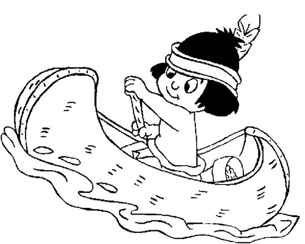 Coloring page: Small boat / Canoe (Transportation) #142186 - Free Printable Coloring Pages