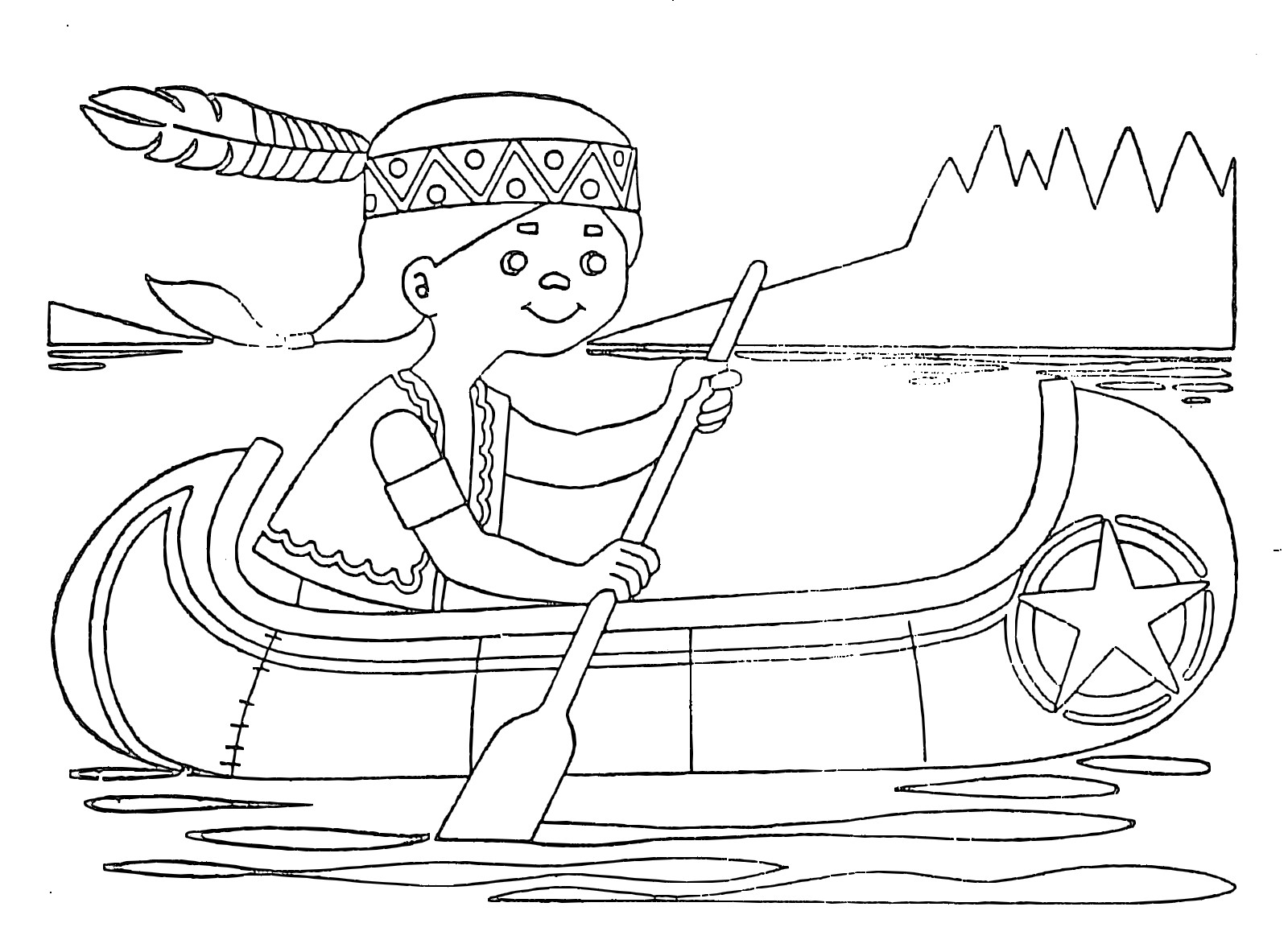 Coloring page: Small boat / Canoe (Transportation) #142197 - Free Printable Coloring Pages