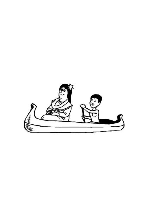 Coloring page: Small boat / Canoe (Transportation) #142200 - Free Printable Coloring Pages